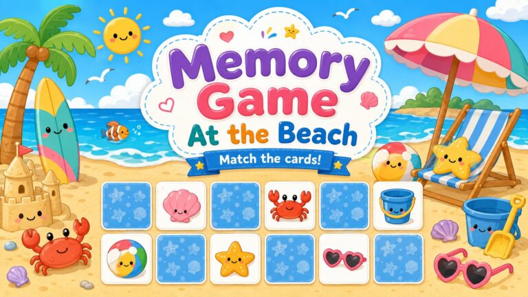 At the Beach – Memory Game
